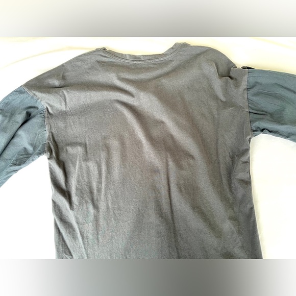 ZARA | Blue Bubble Sleeve Top - Picture 14 of 16